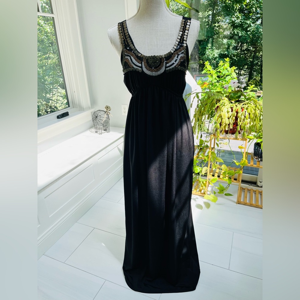 Beaded goddess maxi dress